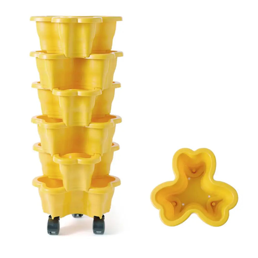 6-Tier Vertical Stackable Planter – Space-Saving Garden Tower