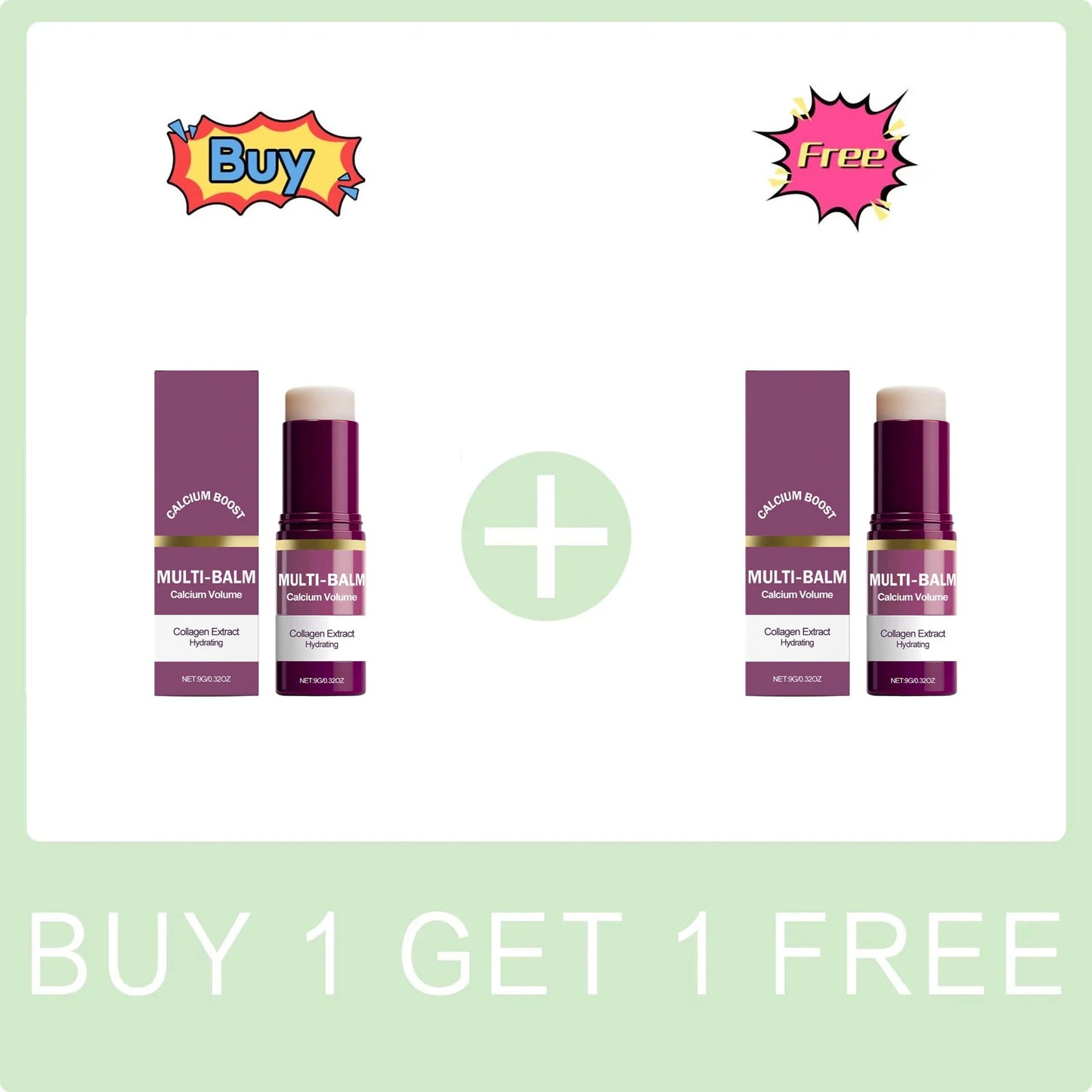 Calcium Volume Multi Balm Skincare Stick,Face & Eye Cream,Collagen Deep Moisturizing Skin Anti-Wrinkle,Suitable for Pre Makeup Peaceful Pleasures Health and Wellness Buy 1 Get 1 Free