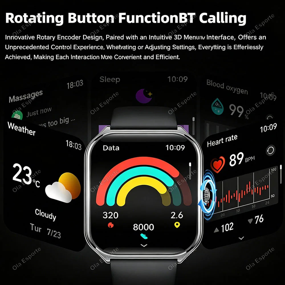 New Ultra Thin Smart Watch Men 1.96'' AMOLED Curved Display Show Time Call Reminder Sport Fitness Tracker Smartwatch Ladies HW12 Peaceful Pleasures Health and Wellness