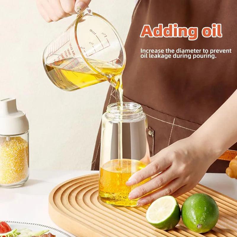 2-in-1 Oil Spray Bottle & Dispenser | 500ml Kitchen Sprayer