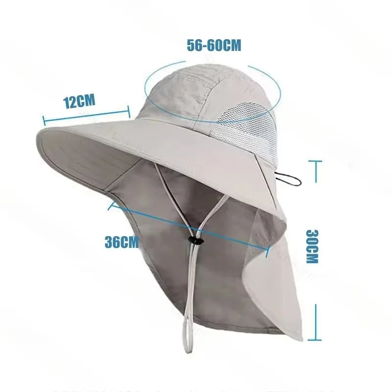 Waterproof Wide Brim Fisherman Sun Hat – UV Protection Cap
