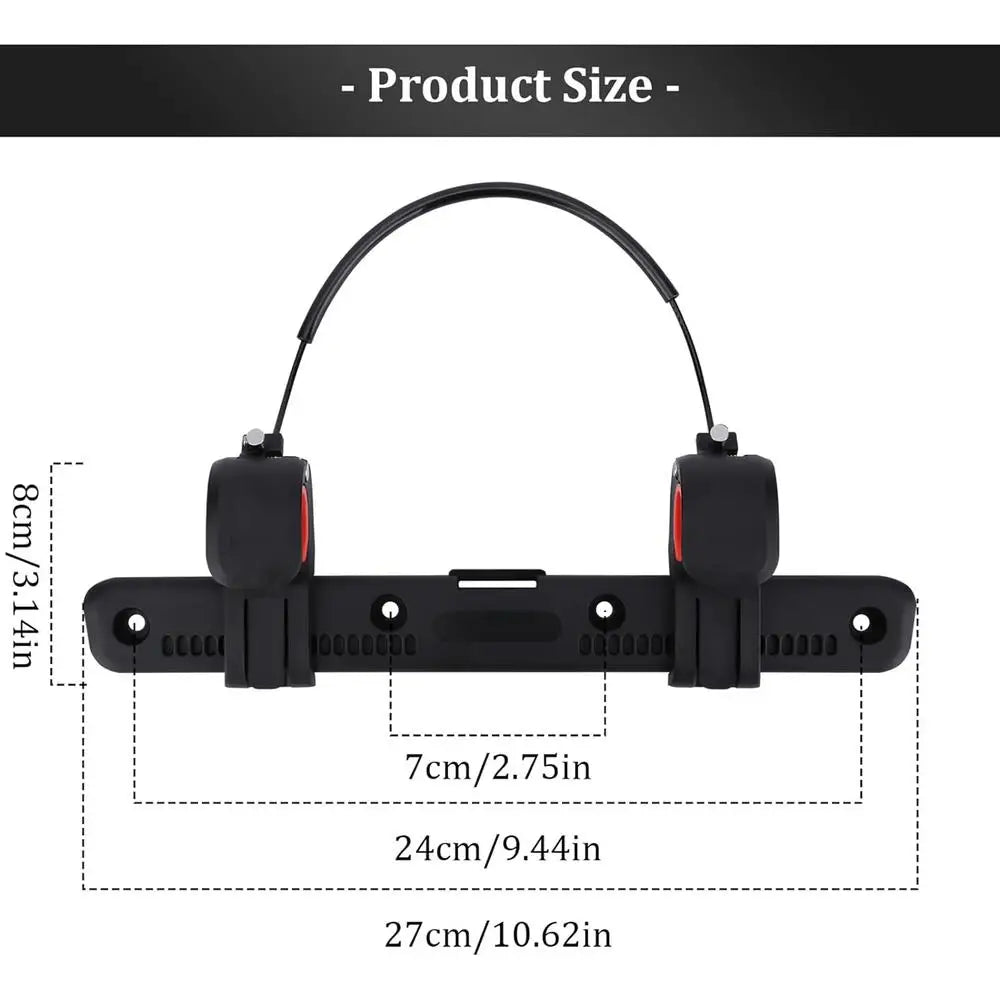 Bike & Motorcycle Pannier Rack Side Bag Buckle | Nylon Pannier Rack Buckle Peaceful Pleasures Health and Wellness Black
