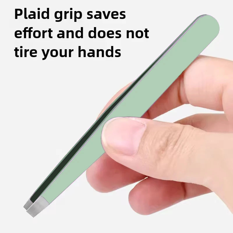 4-Pack Stainless Steel Precision Tweezers Set | Eyebrow & Lash