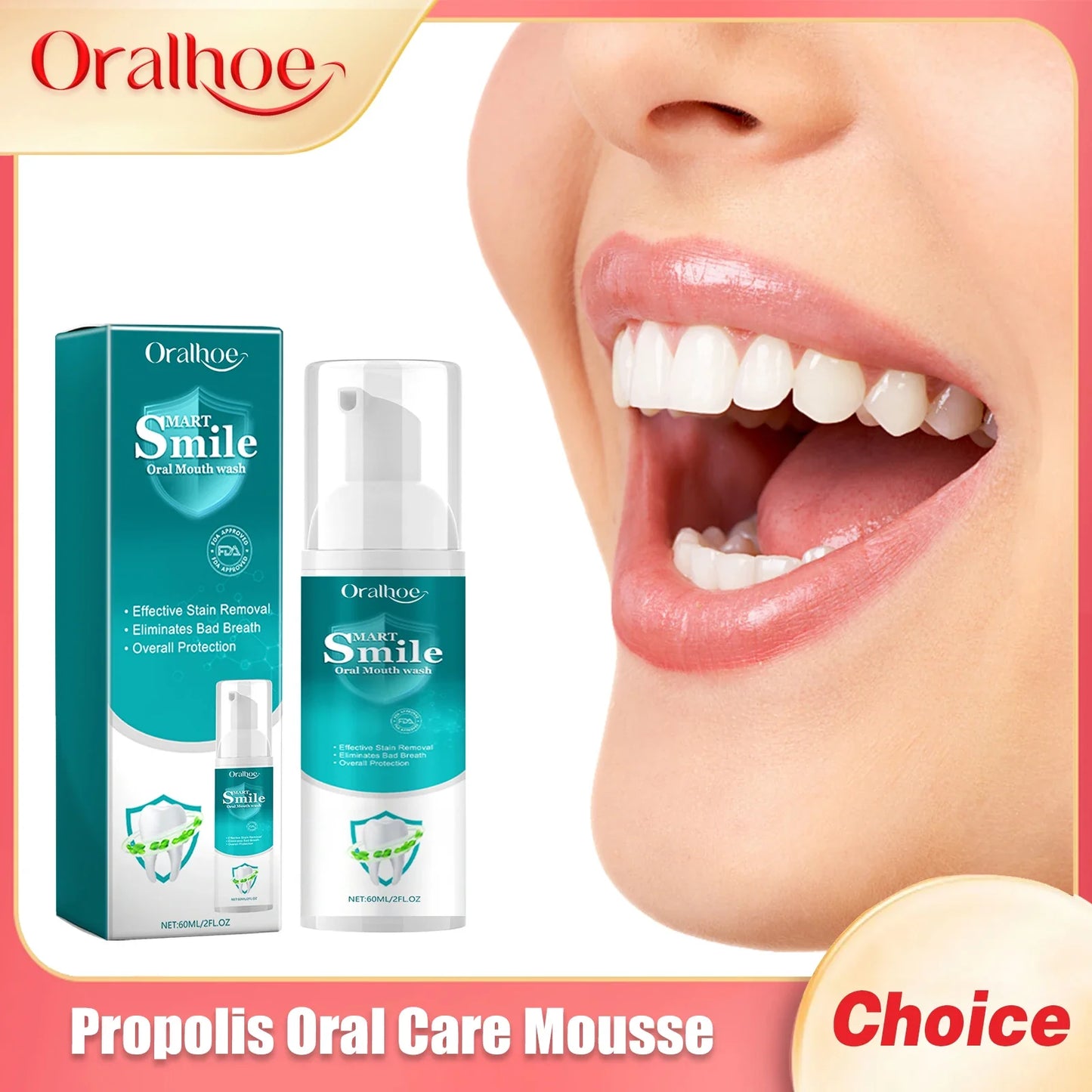 Oralhoe Propolis Whitening Toothpaste Mousse – Deep Clean 60ml