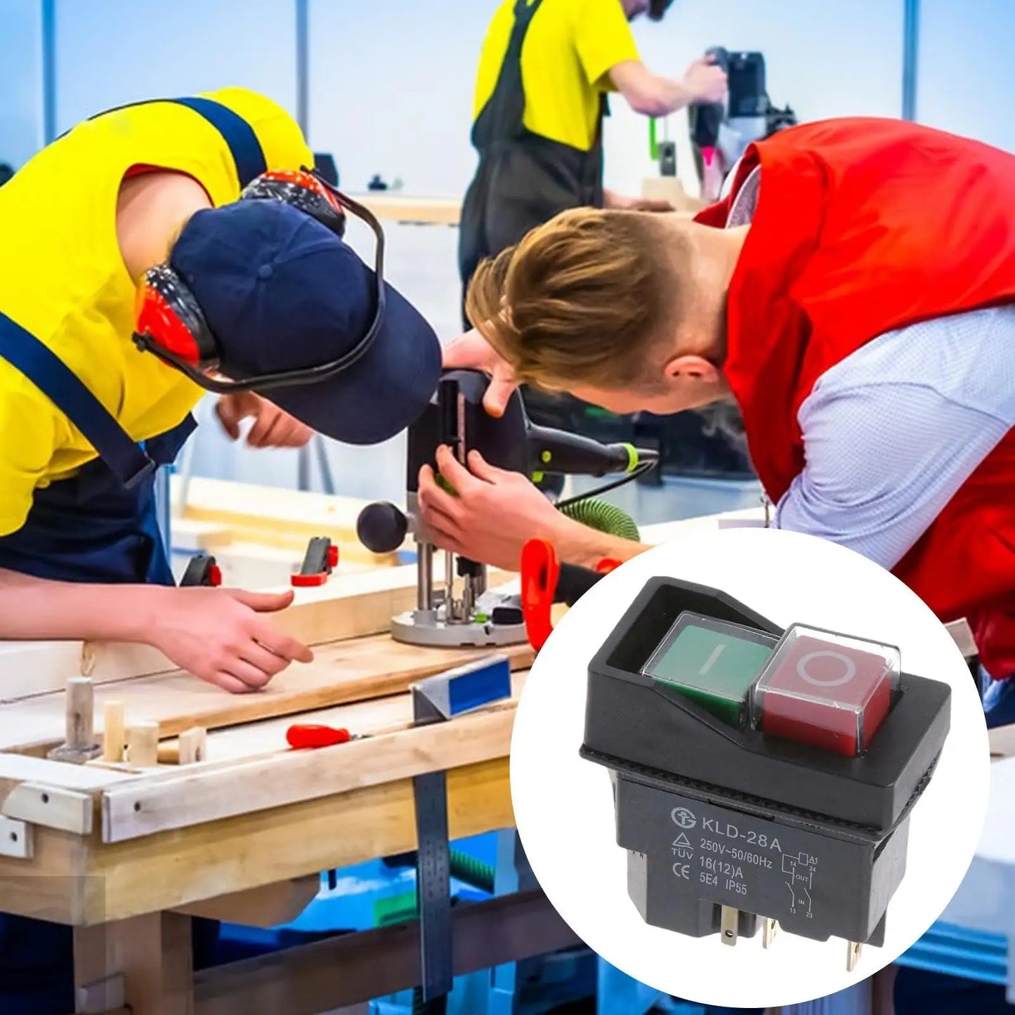 Magnetic Starter Button 4-Pin AC250V 16A | Milling & Grinder