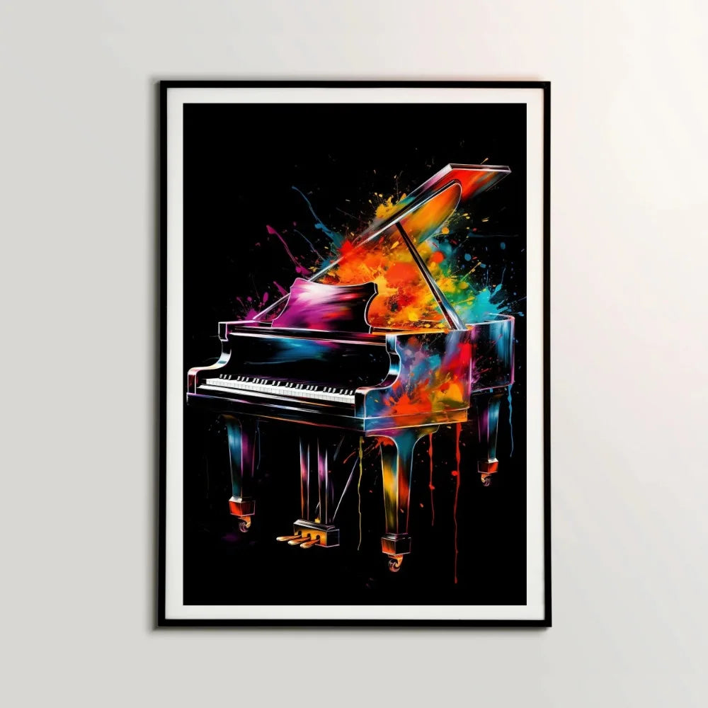 Musical Instruments Canvas Wall Art | Guitar Drum Saxophone Poster