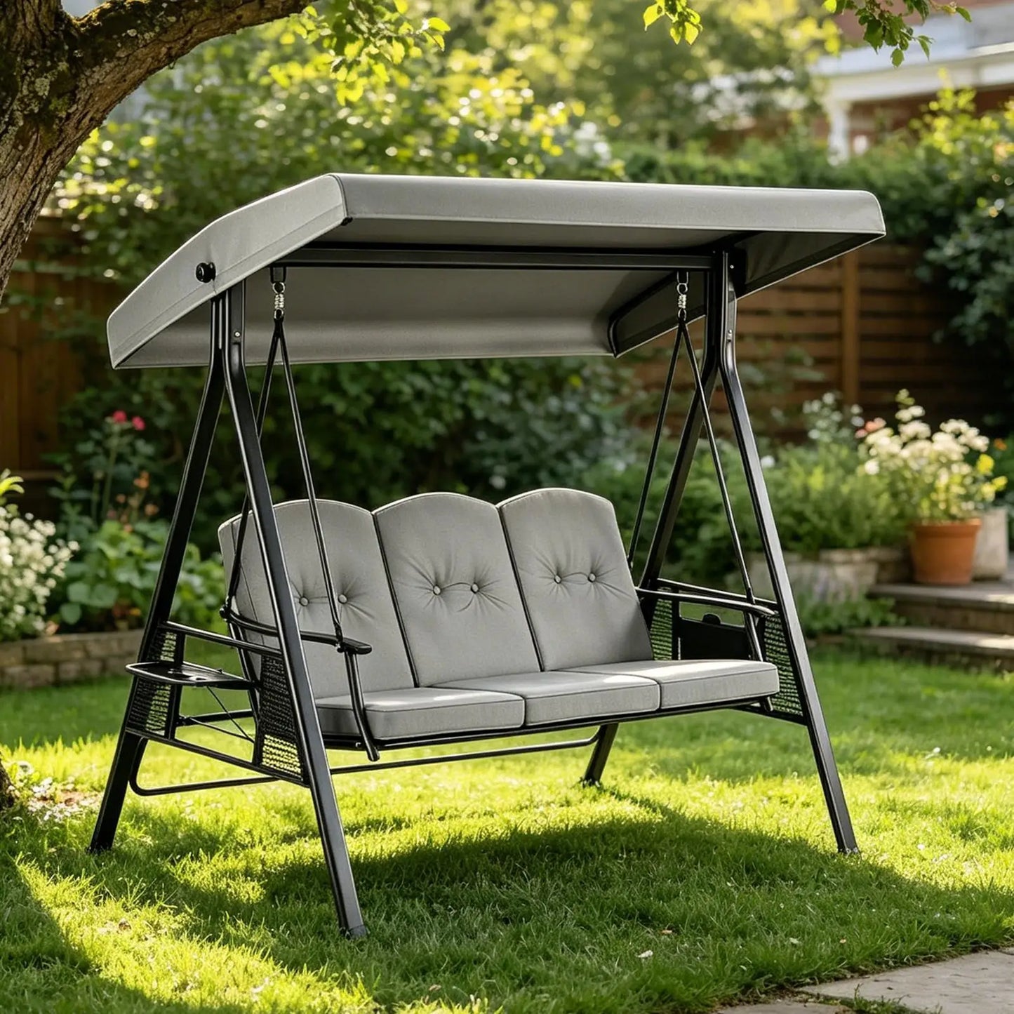 Waterproof Anti-UV Patio Swing Canopy Replacement Cover Set