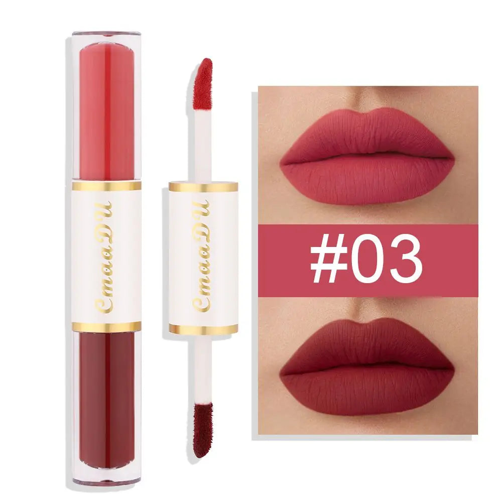 Dual-Head Lip Gloss Stick, Long-Lasting & Easy-To-Apply, Multiple Colors Available, Perfect for Various Makeup Looks Peaceful Pleasures Health and Wellness 03