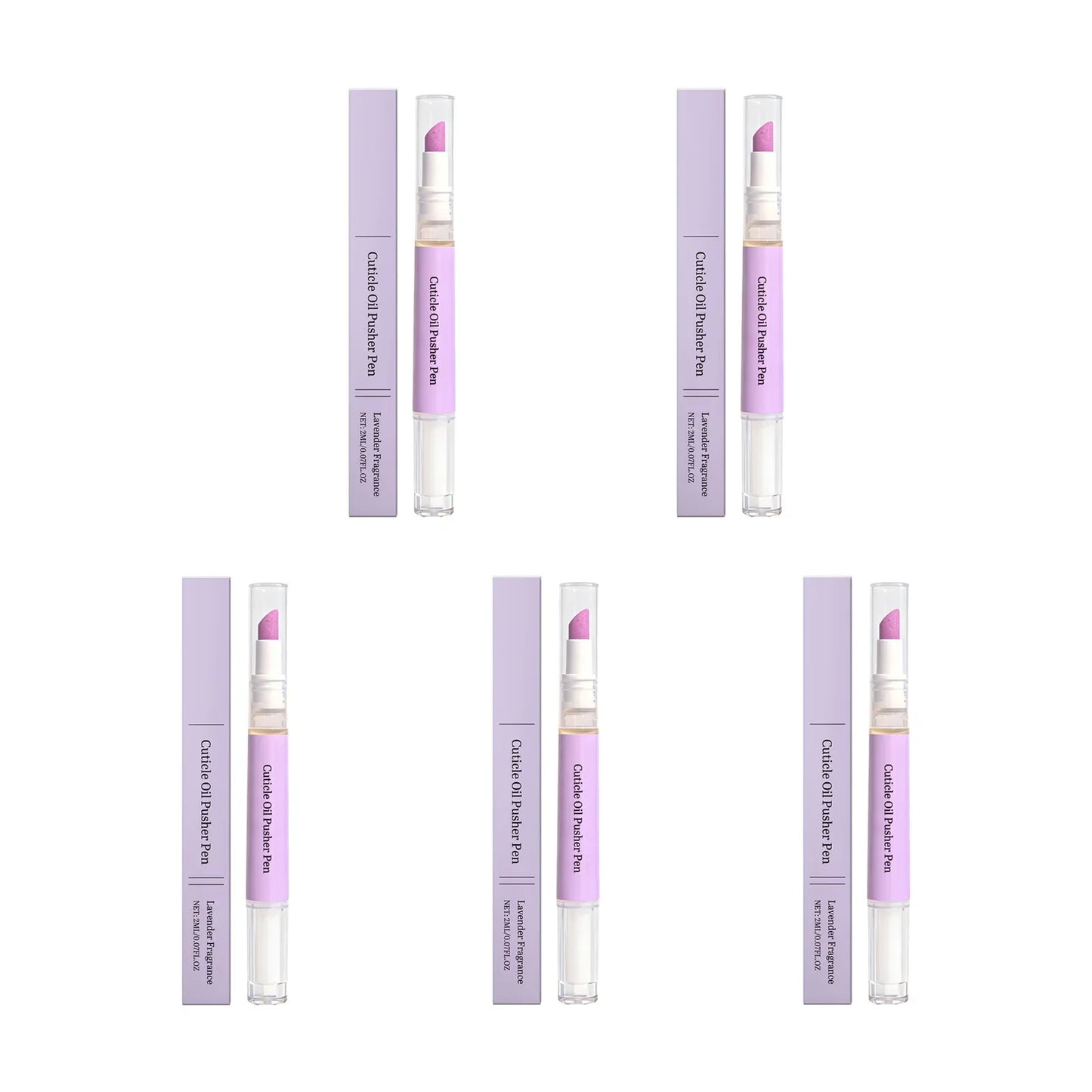 2-in-1 Cuticle Oil Pusher Pen | Lavender Nail Care Tool