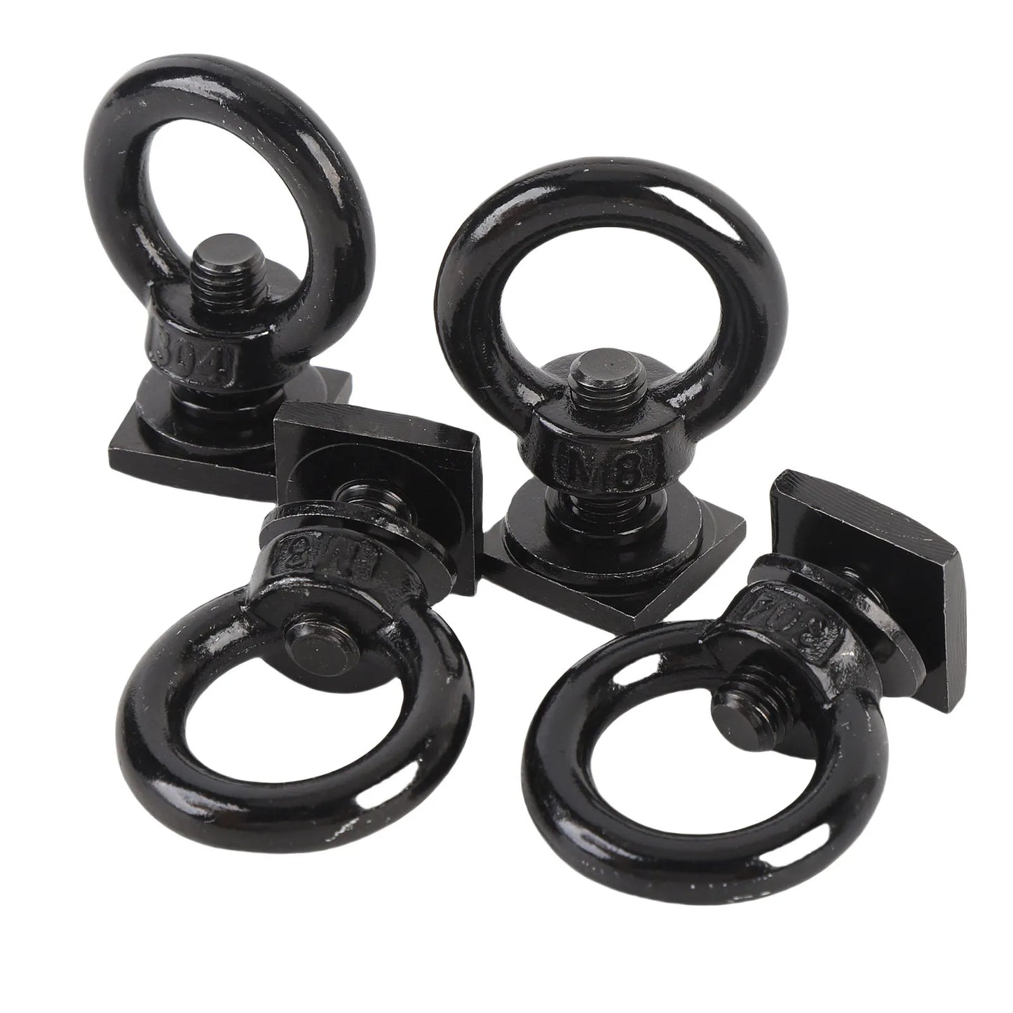 M8 Stainless Steel T-Bolt Eye Nut Kit | 4-Pack T Track Tie Down