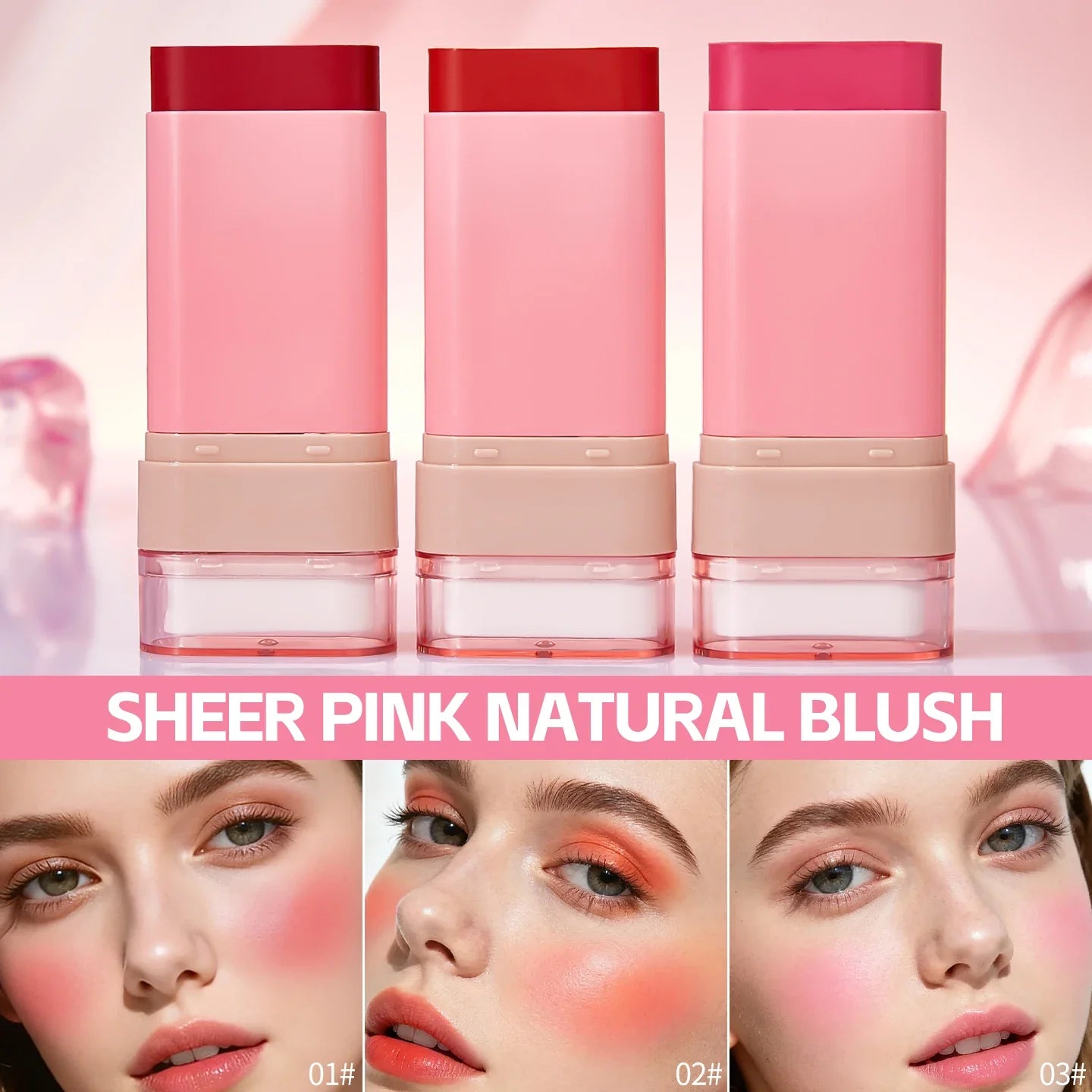 Natural Blush Stick – Long-Lasting & Lightweight Cheek Color