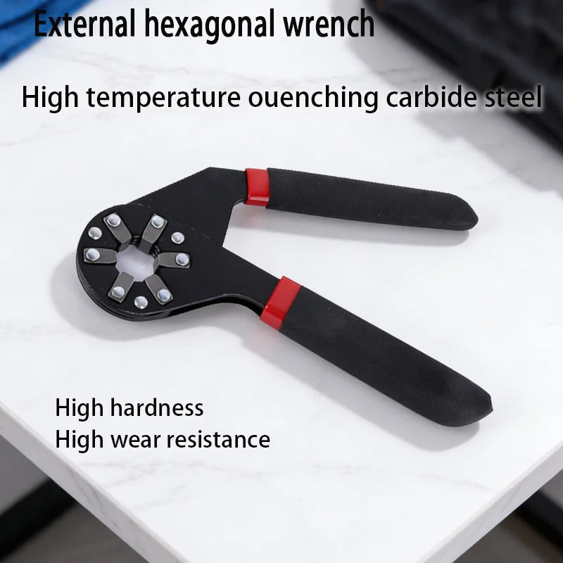 Magic Wrench 6 Inch 8 Inch Multi-purpose Hexagonal Alloy Steel Manual Clampable Movable Hexagonal Wrench hand tool Peaceful Pleasures Health and Wellness