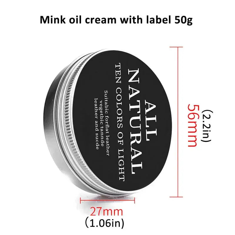 30/50/100g Leather Care Cream Mink Oil Cream For Leather Shoes Bags Leather Maintenance Cream Practical Leathercraft Accessories Peaceful Pleasures Health and Wellness