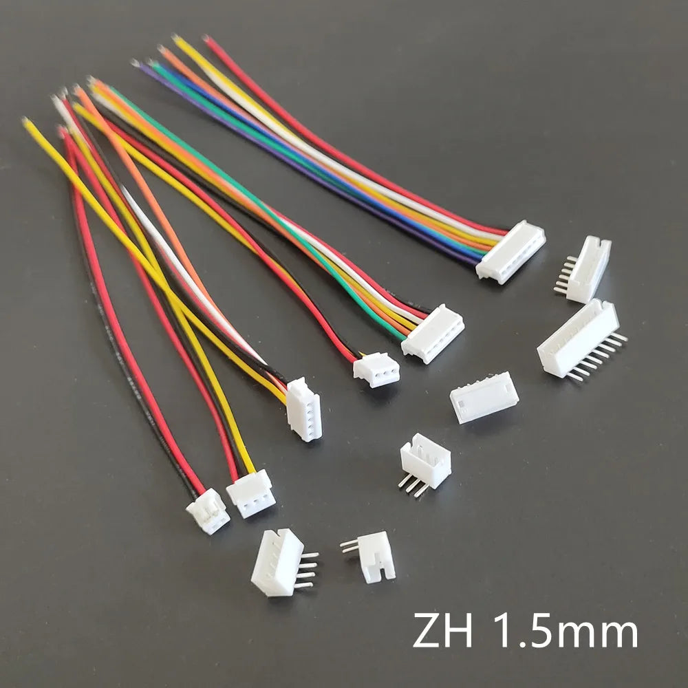 10Sets JST1.25 ZH1.5 PH2.0 XH2.54 Connector Female + Male 2/3/4/5/6/7/8/9/10/12P Plug with Cable 10/20/30cm with Bend PIN 2.54MM Peaceful Pleasures Health and Wellness