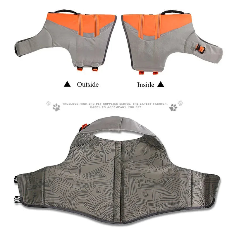 Truelove Pet Swimming Life Jacket Safety Vest for Dog in Summer Fashion Adjustable Reflective in Pool Surfing Drifting TLY1951 Peaceful Pleasures Health and Wellness