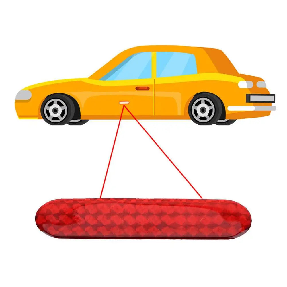 Red Car Reflective Sticker for Safety Alert Warning Peaceful Pleasures Health and Wellness