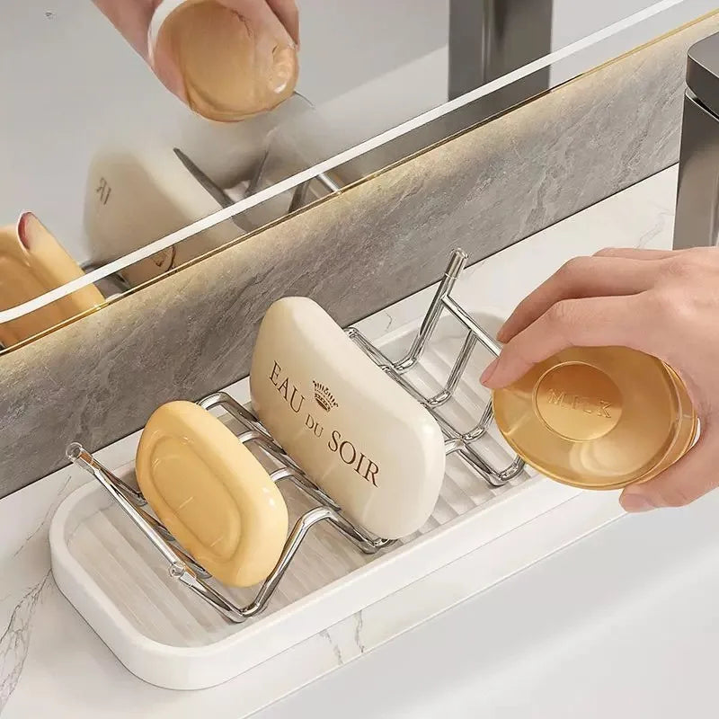Stainless Steel Drainage Soap Dish | Anti-Slip Bar Soap Holder