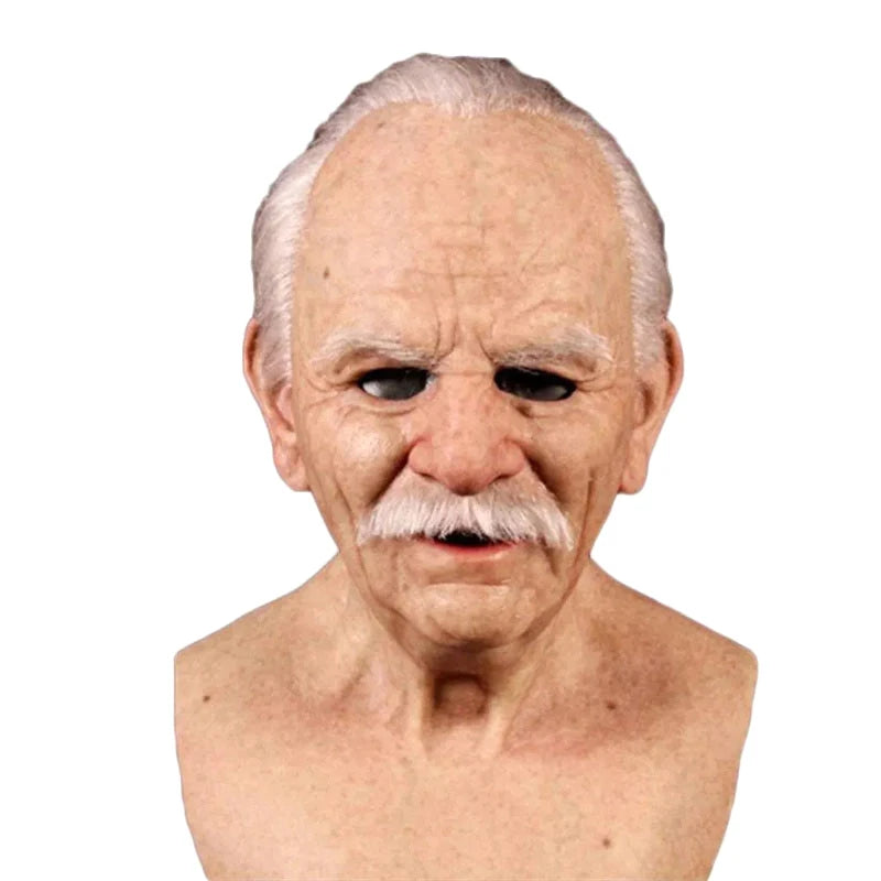 Grandpa Grandma Latex Full Head Halloween Mask | Cosplay