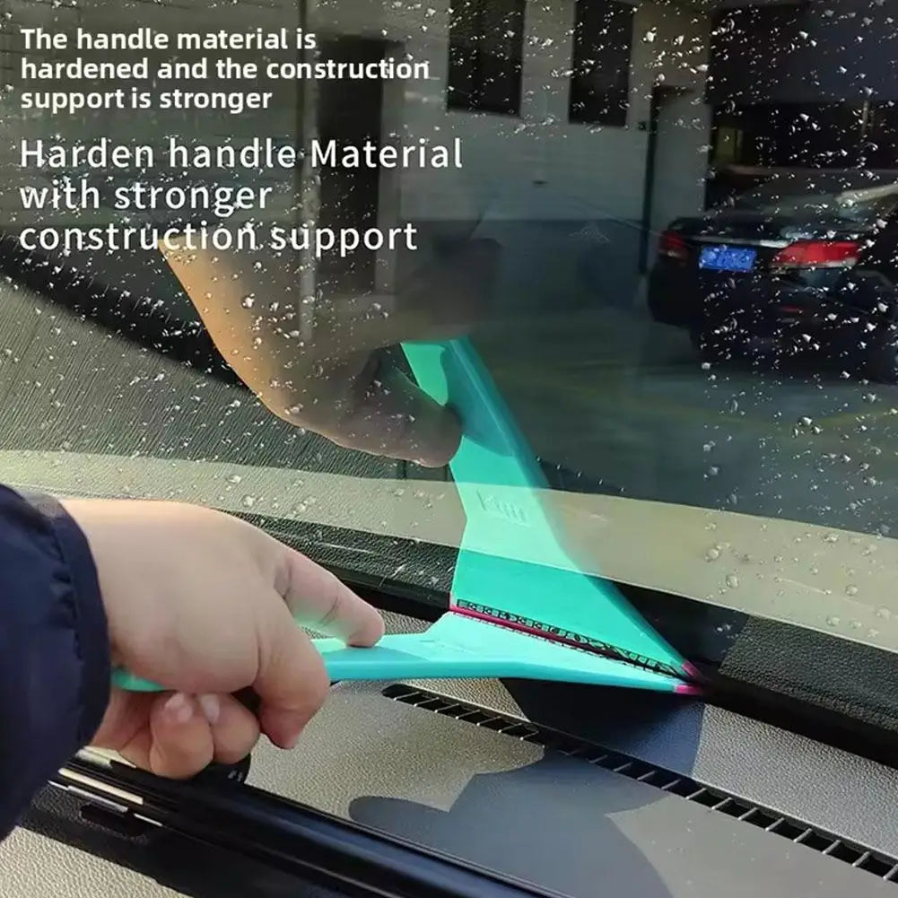 Long Handle Car Windshield Cleaning Squeegee Water Wiper Bulldozer Window Tint Rubber Scraper Glass Car Wash Accessories Peaceful Pleasures Health and Wellness