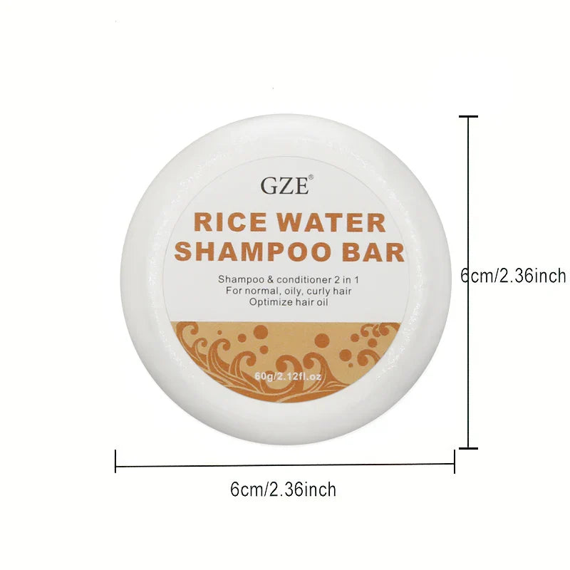 GZE Rice Water Shampoo Bar & Solid Conditioner | All Hair