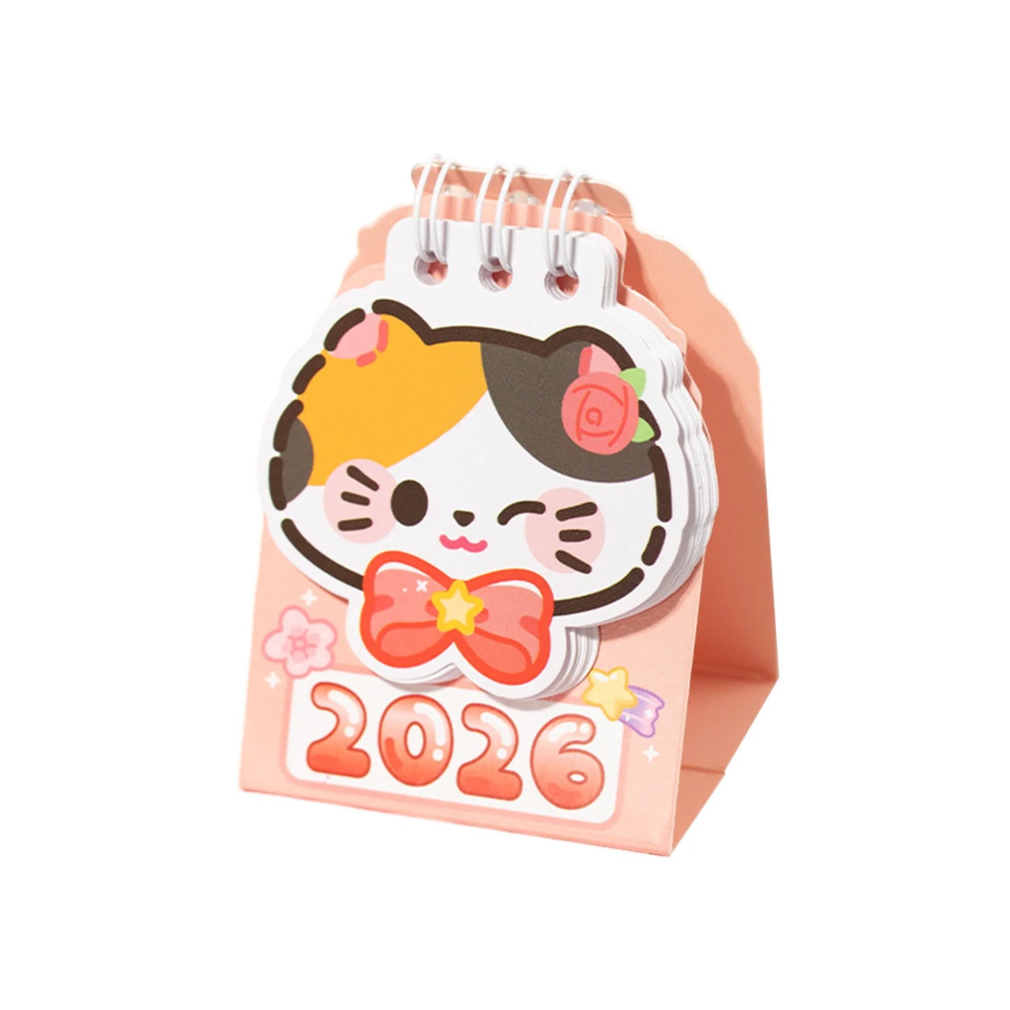 Year 2026 Small Kitty Calendar Desktop Memo Organizer Clear Printing Compact Kitty Planner Daily Planner Desktop Calendar Peaceful Pleasures Health and Wellness Sh