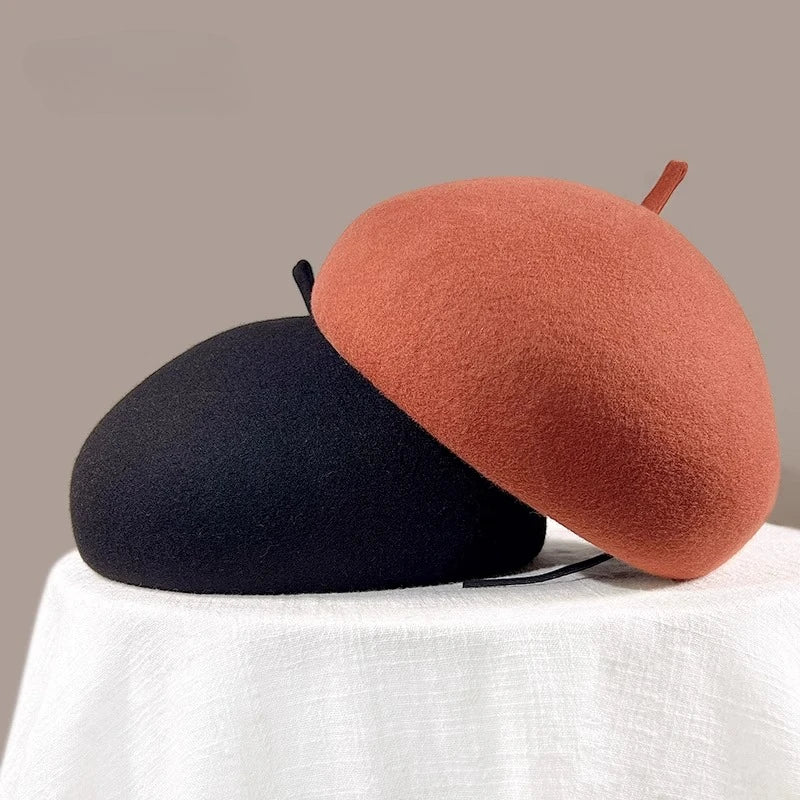 100% Wool Women's Winter Beret | French Painter Hat
