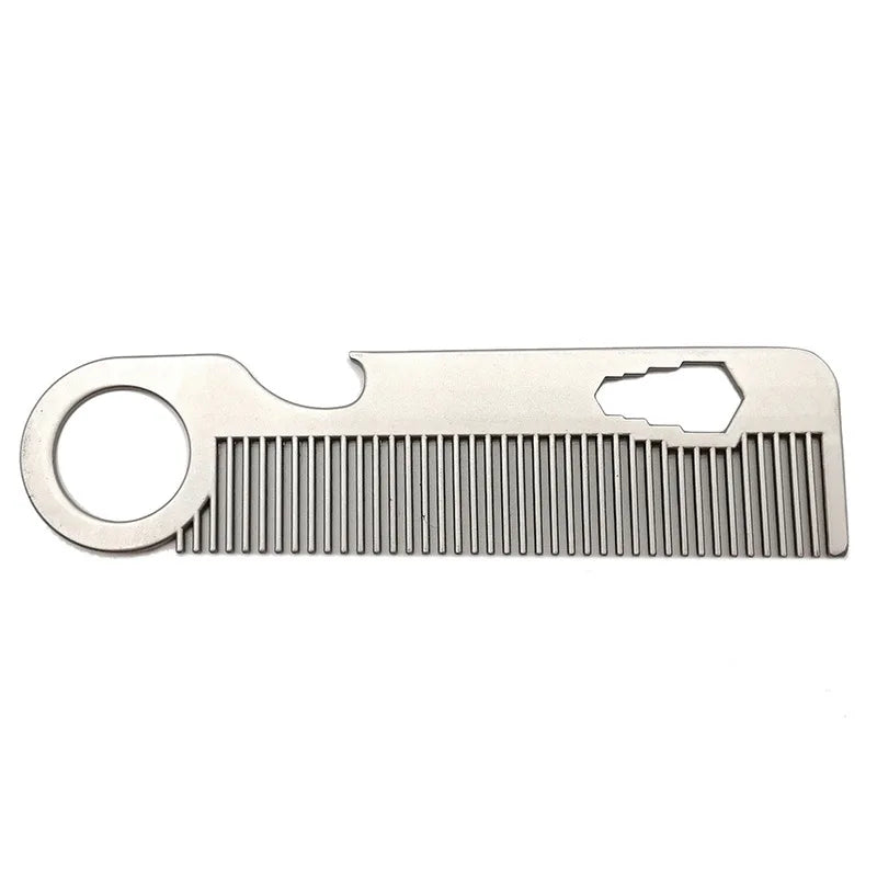Stainless Steel Comb Portable Hair Comb Mini Comb Beard Comb Men's Beard Comb Styling Comb Peaceful Pleasures Health and Wellness Silver China Mainland