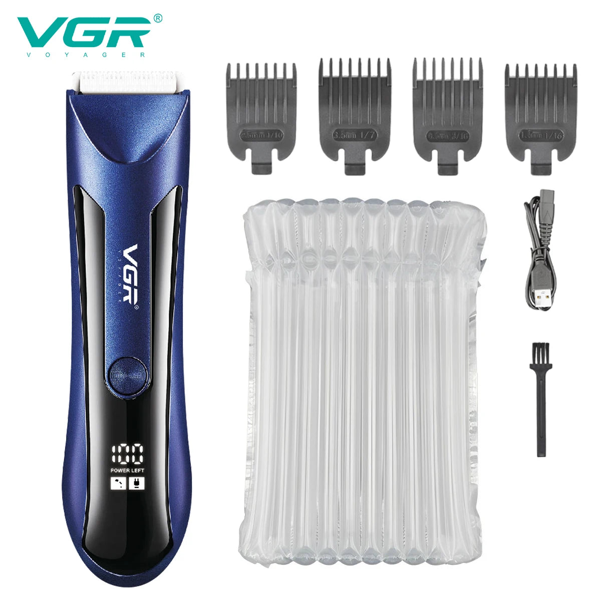 VGR 951 Body Hair Trimmer Groin Rechargeable Ball Shaver/Trimmer Men Electric Pubic Beard Hair Clipper For Men Groomer Peaceful Pleasures Health and Wellness 951 blue NO box