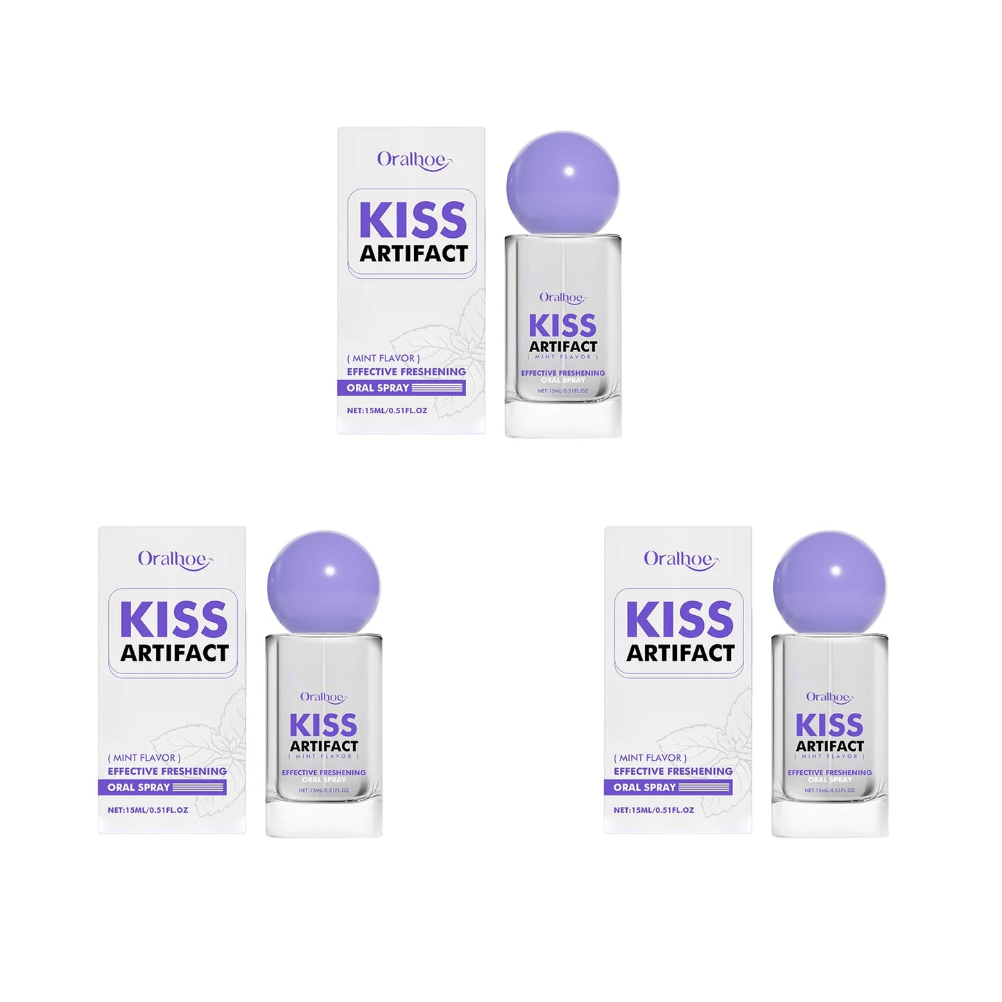 ORALHOE Probiotic Oral Spray Remove Plaque Stainsfresh Breath Travel-Sized Gentle Cleansing Refresh Long Lasting Mint Oral Spray Peaceful Pleasures Health and Wellness 45ml boxed