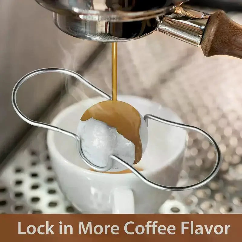 Stainless Steel Espresso Cooling Ball | No-Dilution Coffee Chiller Coffee Cooling Accessory Peaceful Pleasures Health and Wellness