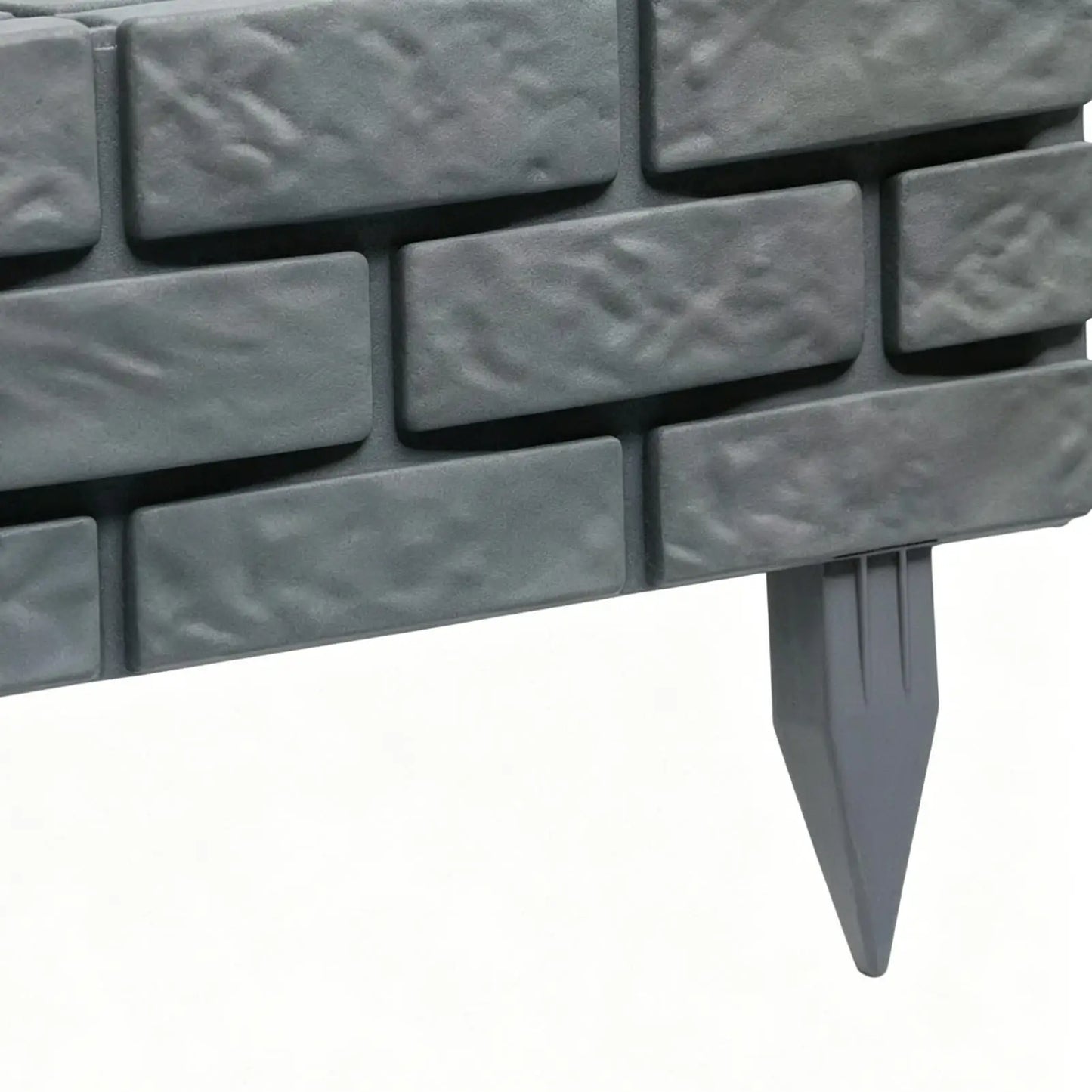 4-Pack Faux Stone Garden Fence Border Panels | Easy Assembly