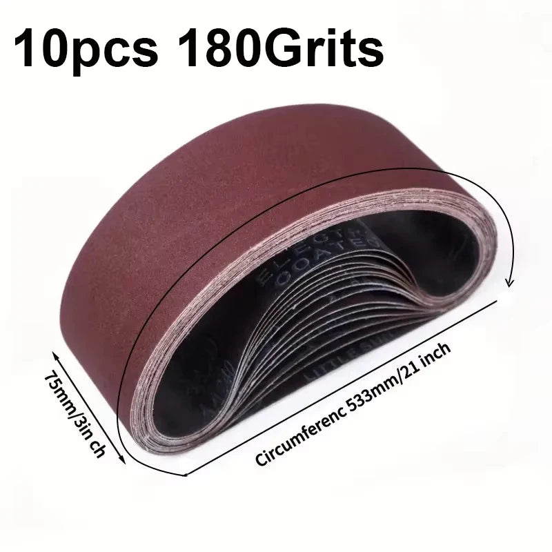 533 Sanding Belt 60-400 Grit Wood Soft Metal Polishing Sandpaper Used
