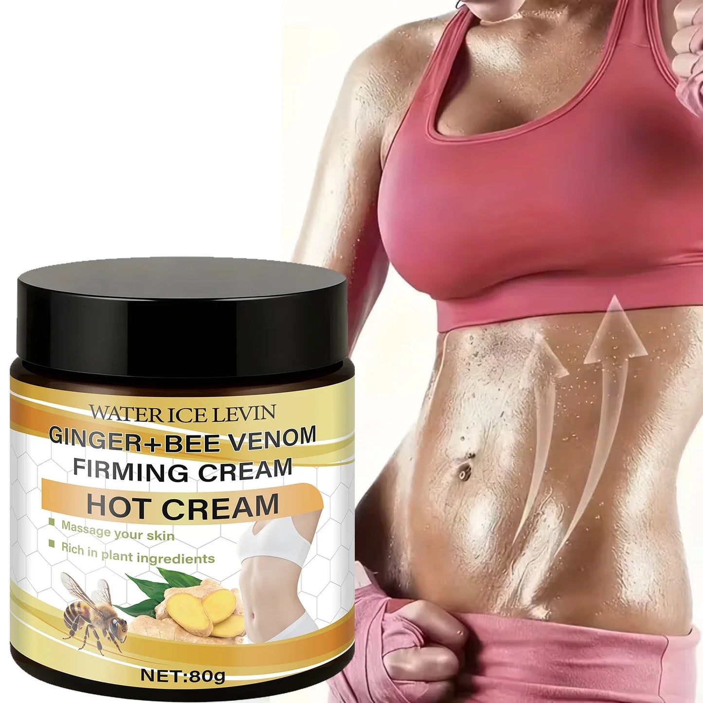 Ginger & Bee Venom Hot Firming Cream – Pre-Workout Body Lotion
