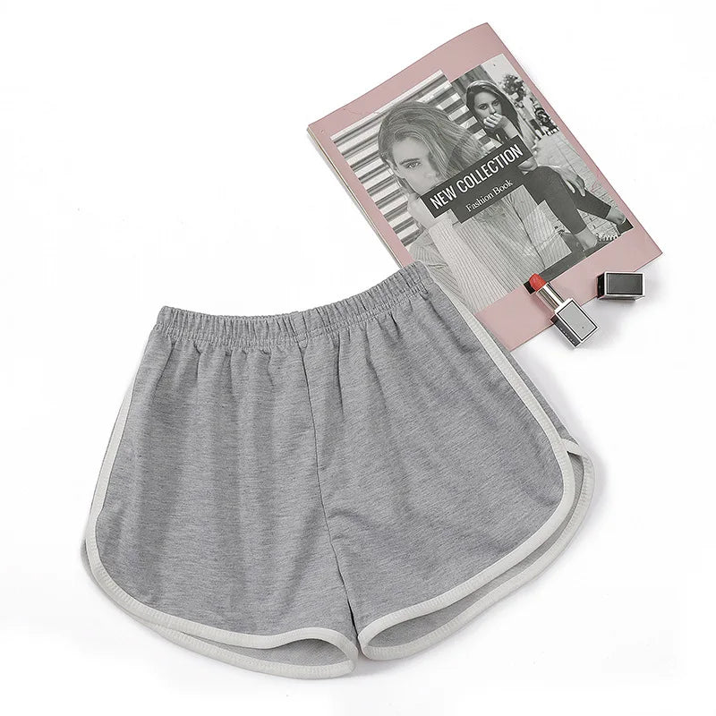 New summer minimalist shorts for women's home yoga beach pants, casual women's sports pants, indoor and outdoor Peaceful Pleasures Health and Wellness Grey L