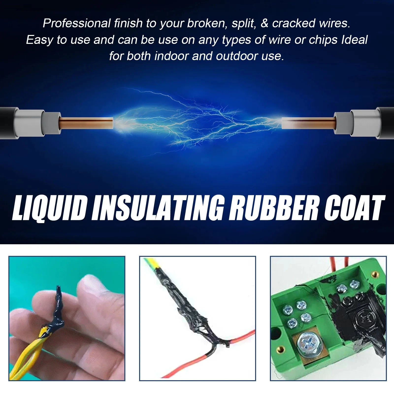 Waterproof Liquid Electrical Tape Fast Dry Insulation Sealant Wire Cable Repair Glue High Temp Resistant UV Protection Paste Peaceful Pleasures Health and Wellness