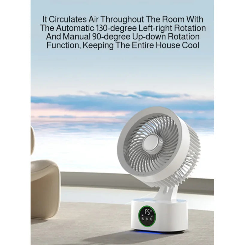 Portable Wall-Hanging USB Rechargeable Fan with Nightlight