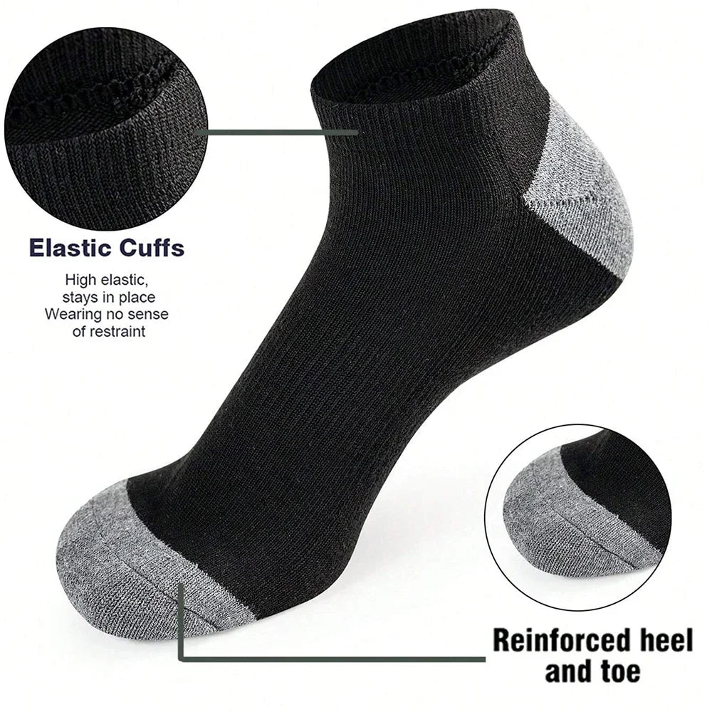 1/5/10Pairs Of Comfortable Breathable Socks Sweat Absorbing Odor Proof Low Cut Solid Color Socks Suitable For Outdoor Activities Peaceful Pleasures Health and Wellness