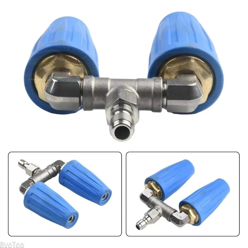 Dual Turbo Rotating Pressure Washer Nozzle 1/4" 4000 PSI 6 GPM