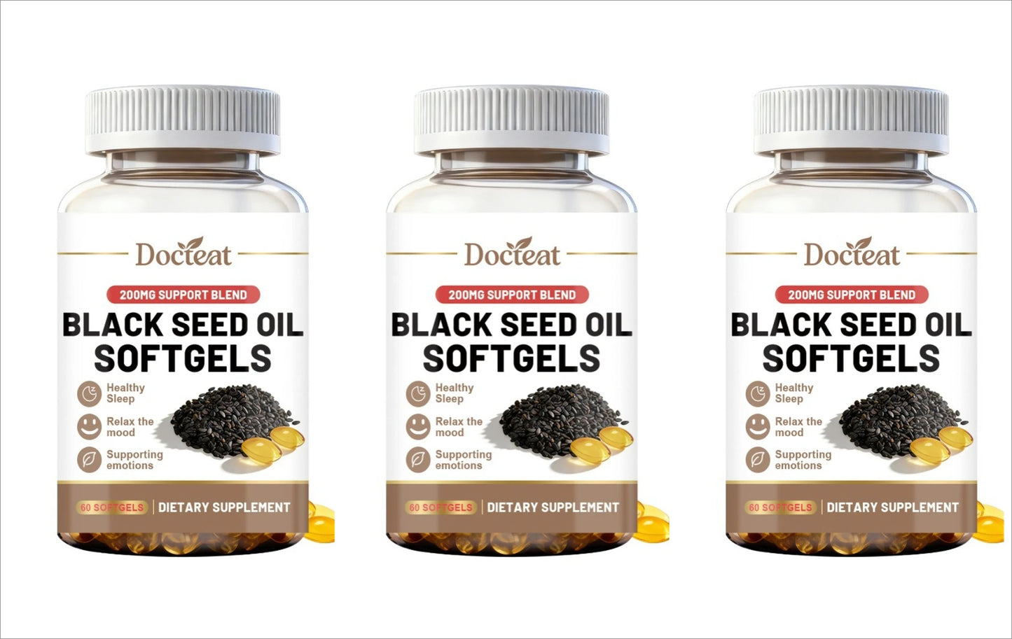 Docteat Black Seed Oil Softgels 200mg – 60ct Daily Wellness