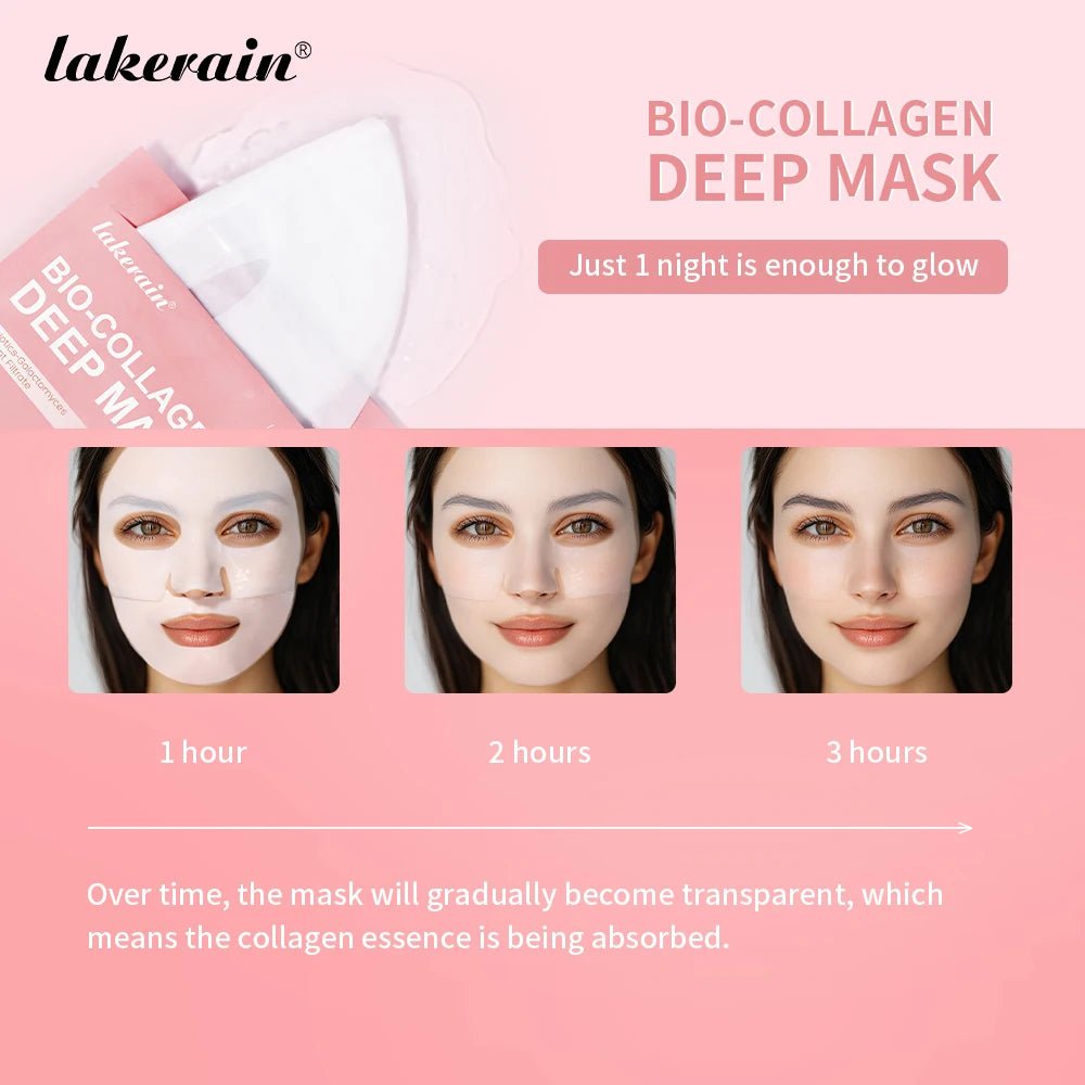 Bio-Collagen Deep Face Mask Shrink Pores Deep Hydrating Overnight Mask Moisturizing Refreshing Brightening Face Skin Care Peaceful Pleasures Health and Wellness