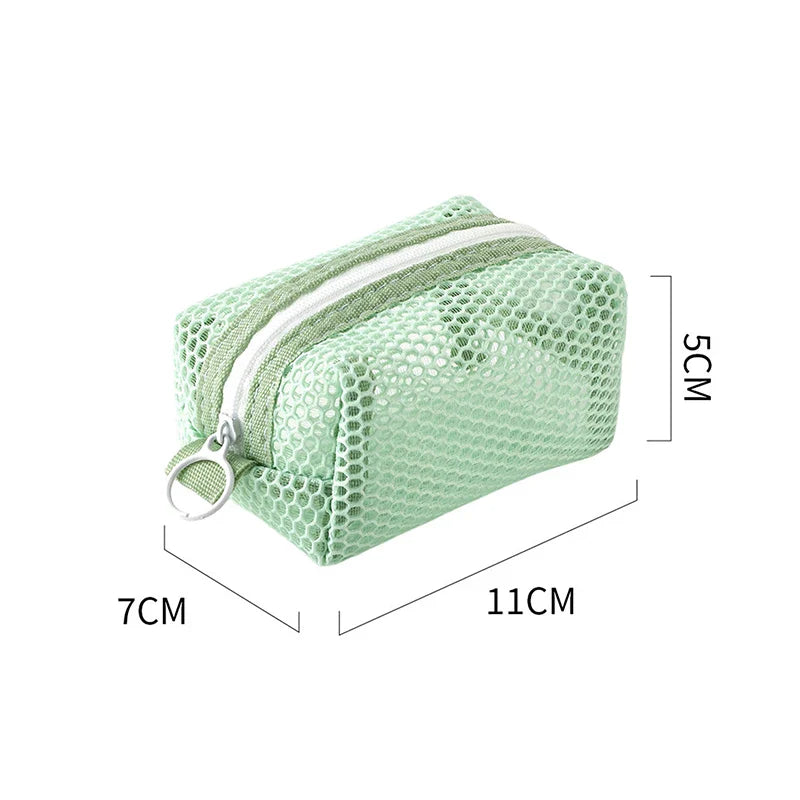 Mini Mesh Coin Purse – Vibrant Zipper Pouch for Women