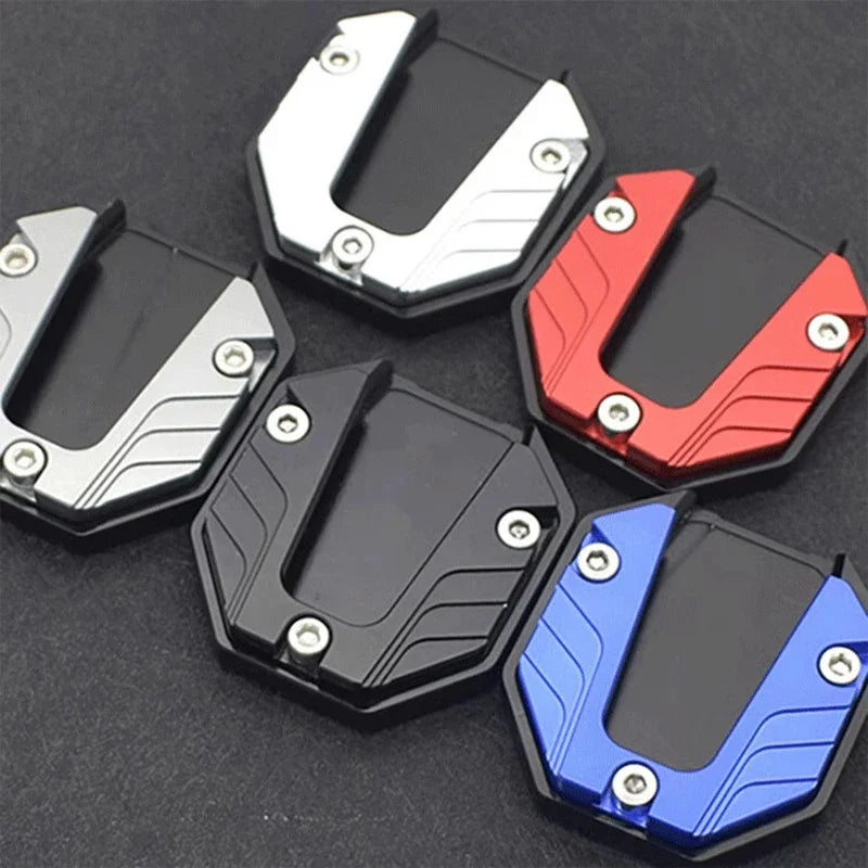 Scooter Motorbike Accessories Extension Foot Pad Support Plate Aluminum Alloy Motorcycle Bike Kickstand Extender Foot Side Stand Peaceful Pleasures Health and Wellness