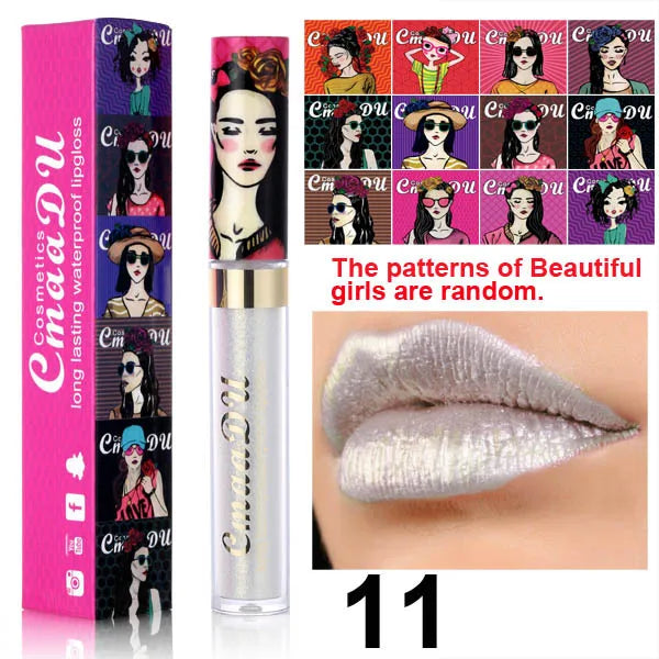 CmaaDu Diamond Shimmer Lip Gloss – Waterproof, 11 Colors
