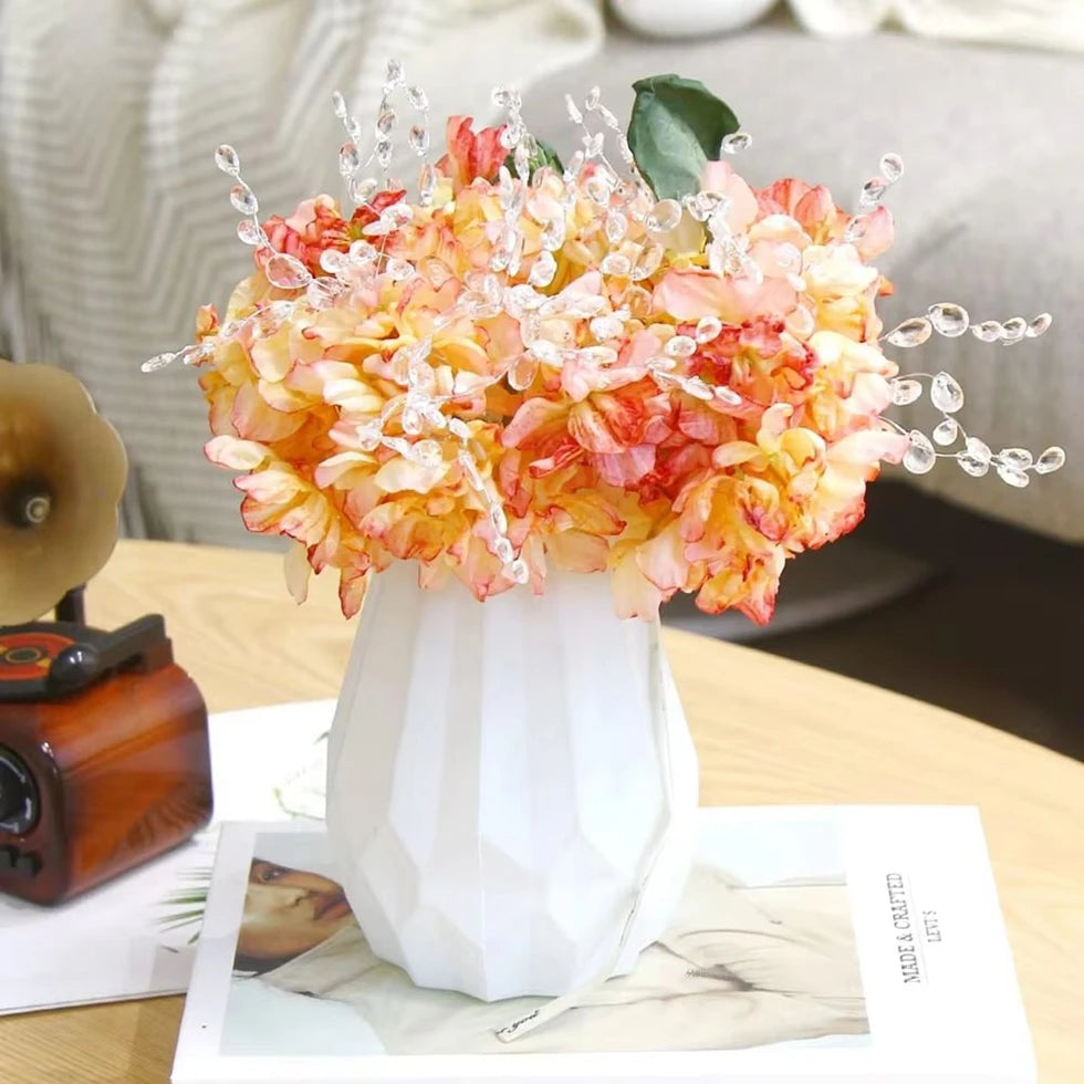 Crystal Acrylic Water Droplet Artificial Flowers – Wedding & DIY Décor