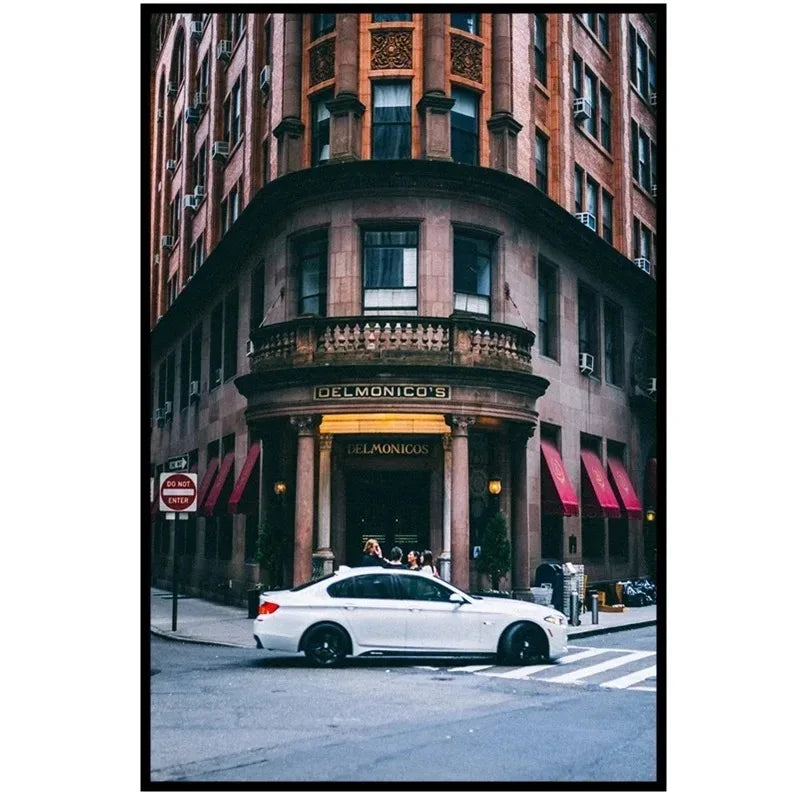 Wall Art Canvas Painting Modern Black Car Nordic Street Luxury Car Poster Black And White Pictures Home Decoration Living Roo Peaceful Pleasures Health and Wellness 1 50x70cm