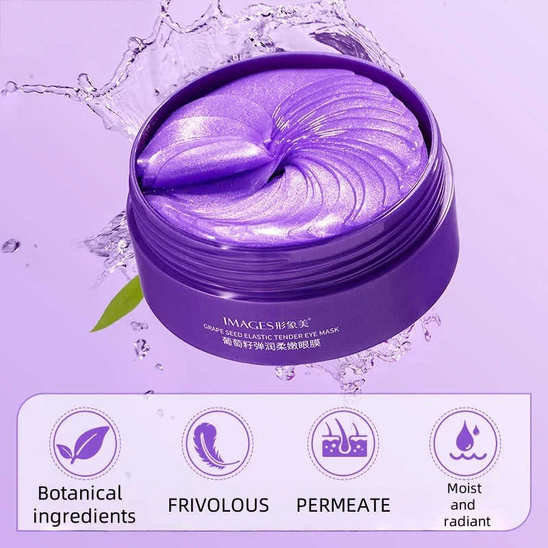 60 Grape Seed Hydrating Eye Patches – Collagen & Witch Hazel