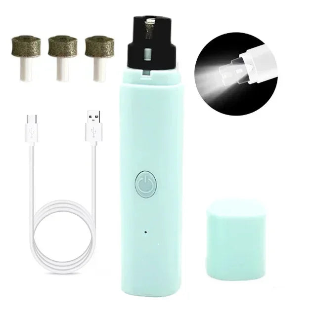 Electric Pet Nail Grinder – Quiet USB Rechargeable Dogs & Cats