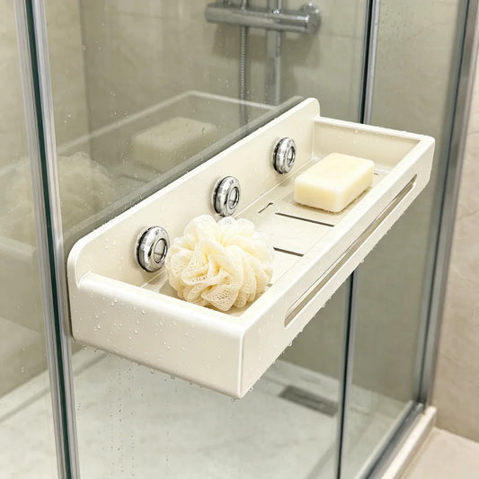 No-Drill Suction Cup Wall Shelf | Bathroom Shower Organizer Bathroom Wall Shelf Peaceful Pleasures Health and Wellness