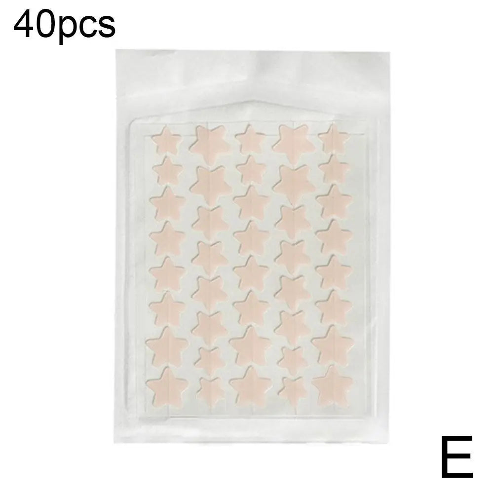 Colorful Star & Heart Shaped Acne Pimple Patches – Invisible Cute Acne Cover Stickers 40pcs Peaceful Pleasures Health and Wellness skin 40 counts