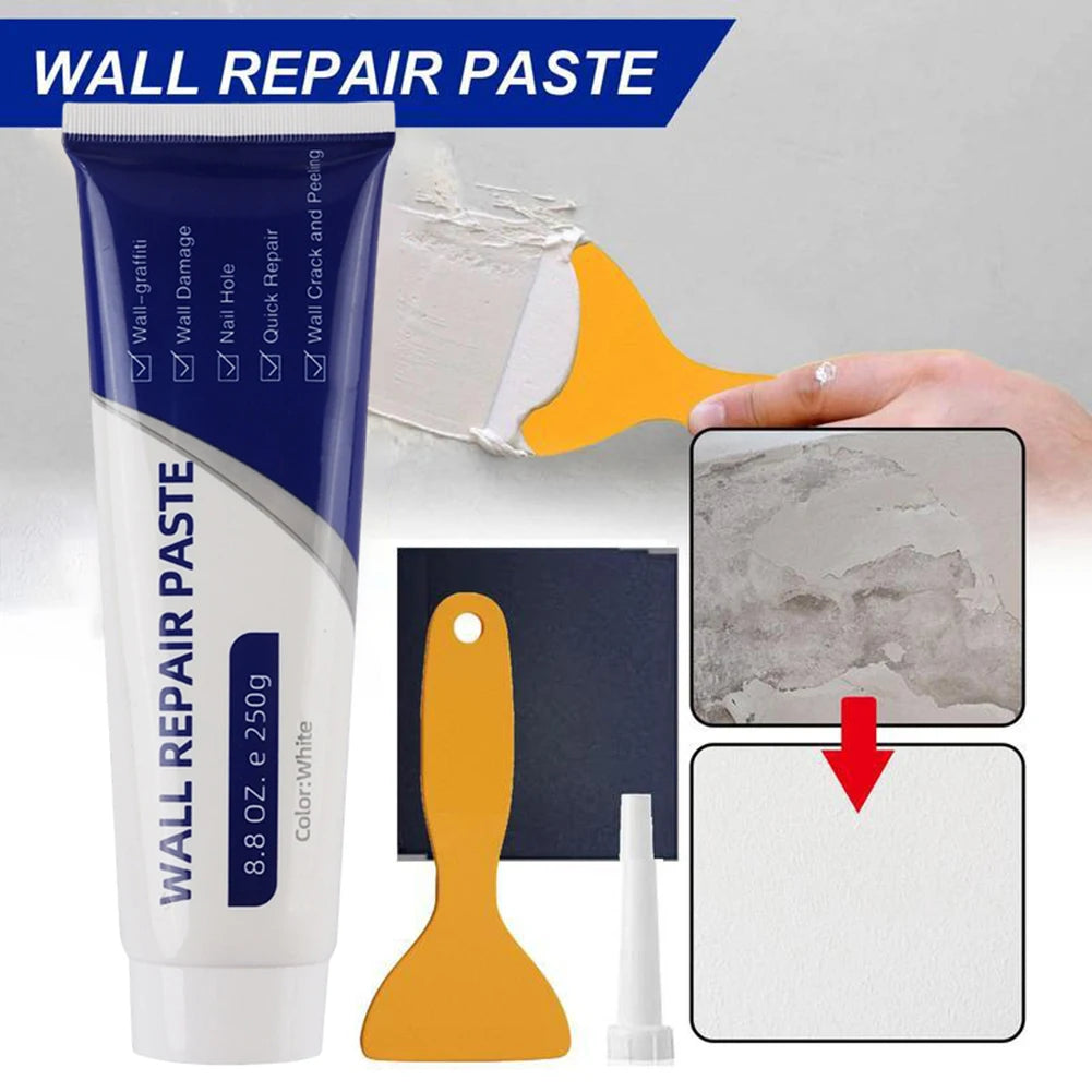 Dry Wall Patch Repair Kit 250g Wall Mending Agents Multi-Functional Quick-Drying Wall Repair Paste Heavy Duty Concrete Sealant Peaceful Pleasures Health and Wellness